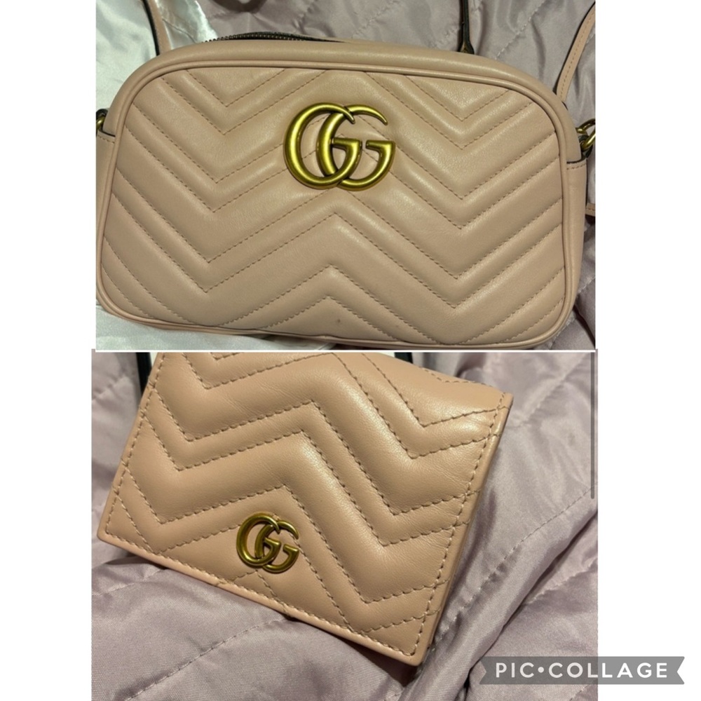 Gucci Cream Crossbody Bag with Chevron Quilting